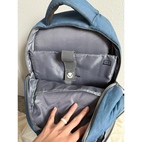 Volkano Breeze Backpack‎ With 15.6" Laptop Compartment, Blue/Gray - Picture 4 of 8